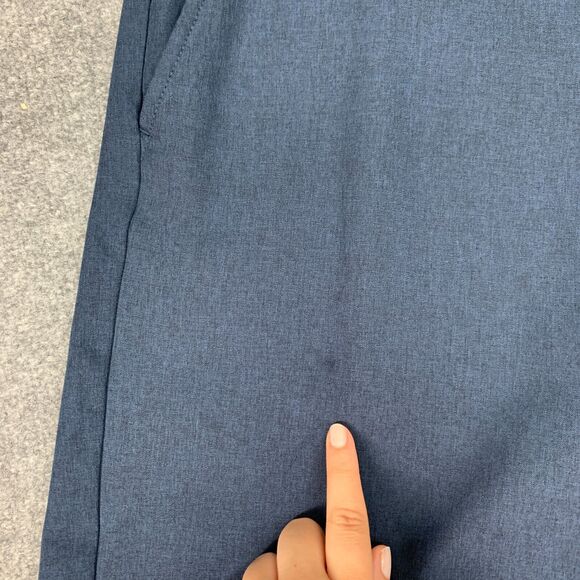 Greg Norman Golf Short Mens 34 Navy Stretch Flat Front Slash Pocket Bermuda - Picture 3 of 12